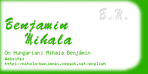 benjamin mihala business card
